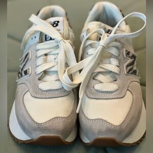 New Balance White and Gray Women's Sneakers